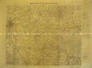 Geografische Karte des Gebietes südöstlich von Leipzig