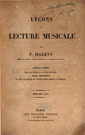 Leçons de lecture musicale