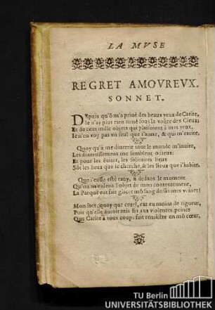 Regret Amovrevx. Sonnet.