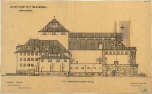 Fischer, Theodor; Heilbronn; Stadt-Theater - 2. Variante - Westseite (Ansicht)