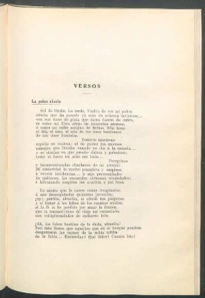Versos : La pobre abuela [y] De luto [y] Alegría exterior