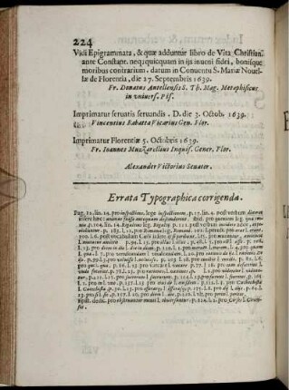 Errata Typographica corrigenda.