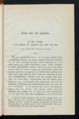 Erster teil: die lautlehre. - Vierter teil: Idiotikon.