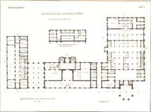 Fischer, Theodor; Lübeck; Kaiser-Wilhelm-Volkshaus - Grundriss EG; Hausmeisterwohnung (Grundriss Zwischengeschoss)