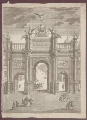 Ehrenpforte (Reversseite) zu Freiburg anlässlich der Brautfahrt von Marie Antoinette 1770