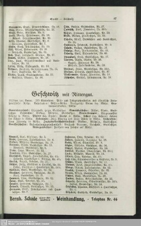Geschwitz mit Rittergut