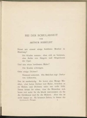 Bei der Schularbeit von Arthur Siebelist