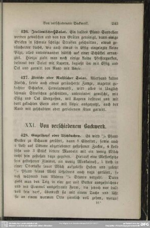 XXI. Von verschiedenem Backwerk
