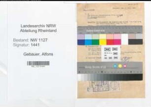 Entnazifizierung Alfons Gebauer , geb. 00.00.0000 (Angestellter)