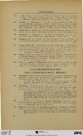 Naturwissenschaften, Dar. Landwirtschaft, Medizin (Nr. 893-933)