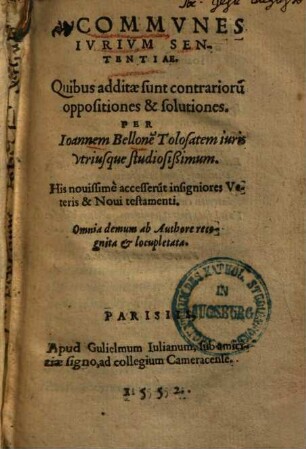 Communes iurium sententiae