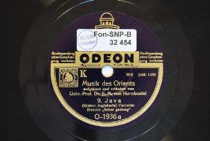 Musik des Orients : 9. Java, (Kraton Jogjakarta) Gamelan Slendro "Sekar gadung"