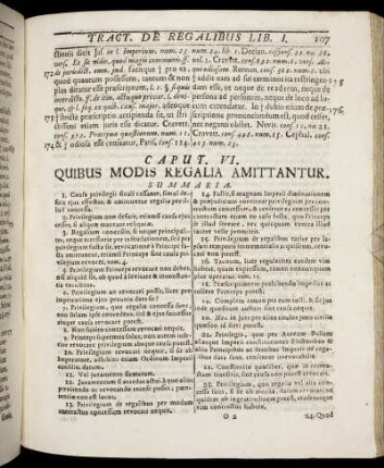 Caput. VI. Quibus Modis Regalia Amittantur