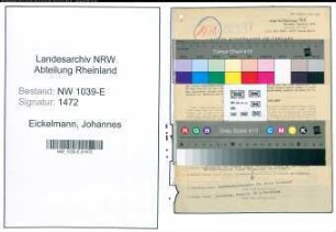 Entnazifizierung Johannes Eickelmann , geb. 01.11.1901 (Amtsinspektor)