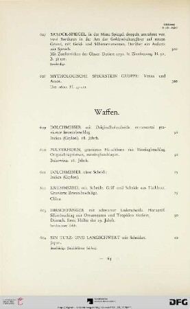 Waffen (Nr. 609-614)