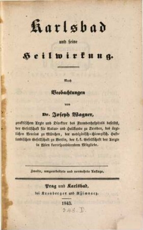 Karlsbad und seine Heilwirkung