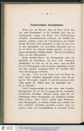 Verschiedene Standpunkte