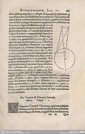 5. De Veneris et Mercurij latitudinibus.