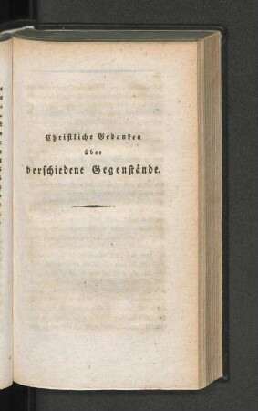 Christliche Gedanken über verschiedene Gegenstände.