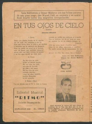 En tus ojos de cielo : Tango