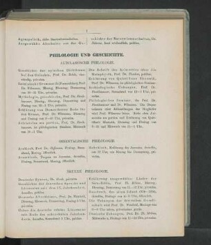Philologie und Geschichte.