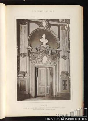 Der Innere Ausbau. Tafel 45. Berlin. Thuer im Saale der Lodge Royal York Dorotheenstrasse 27.