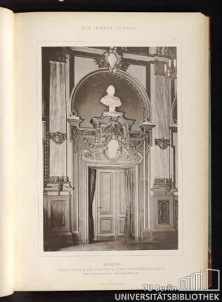 Der Innere Ausbau. Tafel 45. Berlin. Thuer im Saale der Lodge Royal York Dorotheenstrasse 27.