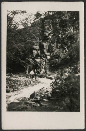 Brausetal bei Rochsburg : Postkarte mit Portrait einer Männergruppe im Brausetal bei Rochsburg