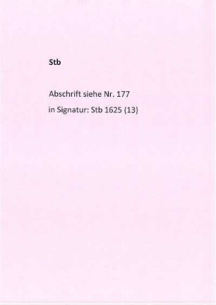 Stb 1866, Abschrift Nr. 177