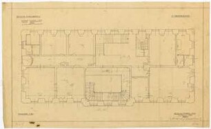 Schloss Erxleben Umbau I: Grundriss OG 1:50