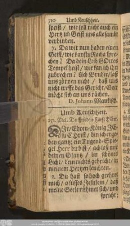 Umb Keuschheit.