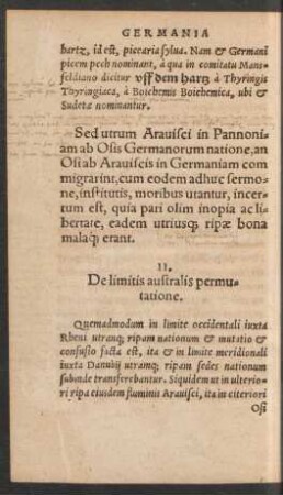 II. De limitis australis permutatione.
