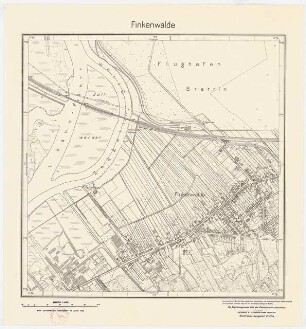 Stettin Zum Projekt gehörend: Hermann Jansen: Karte nach Luftbildaufnahme, Teilblatt Finkenwalde, 1:5000