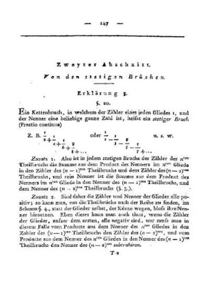 Zweyter Abschnitt. Von den stetigen Brüchen.