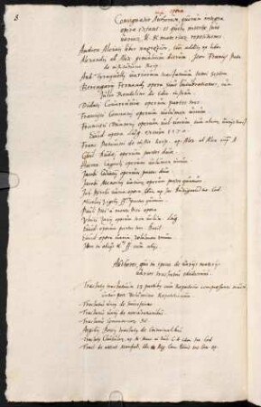 Consignatio Authorum, quorum integra opera extant...