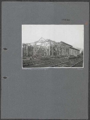 Bahnhofsausbau in Predeal (Grenze Siebenbürgen - Rumänien): Bahnhof Predeal, Anbau an den bisherigen Lokomotivschuppen