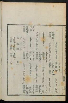 Yabure sujure hacin. uju = 行走類 第一