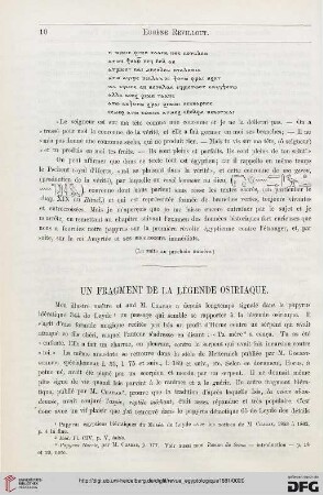 2: Un fragment de la légende osiriaque