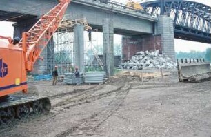 Umbau der Wintersdorfer Brücke bei Staustufe Iffezheim/Rhein