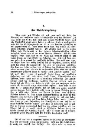 Zur Mädchenerziehung