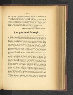 Le général Mangin.