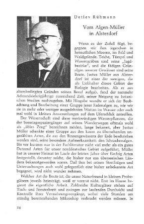 Vom Algen-Müller in Alsterdorf