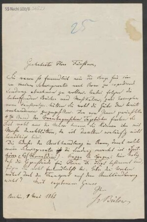 Brief an Adolph Fürstner : 01.05.1862