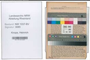Entnazifizierung Heinrich Knops , geb. 16.08.1911 ()