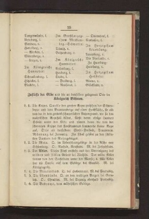 Zuflüsse der Elbe und die an denselben gelegene Orte im Königreich Böhmen