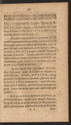 De controversia super libro Esther [...].