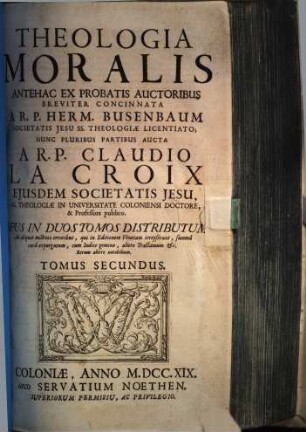 Theologia Moralis, 2
