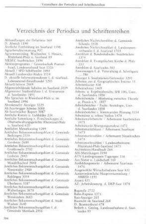 Verzeichnis der Periodica und Schriftenreihen