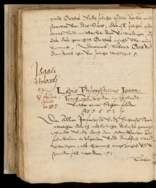 Isaac Hollandus: De lapide philosophorum, dt.