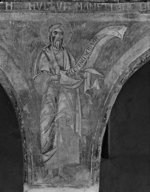 Innendekoration der Basilica di Sant'Angelo in Formis: Szenen aus dem Neuen und Altem Testament und Heiligenviten — Südwand: Szenen aus dem Leben Christi und Propheten — Arkadenzwickel mit der Darstellung von Propheten — Der Prophet Malachia